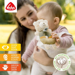 SOFT RING RATTLE BEAR FEHNNATUR