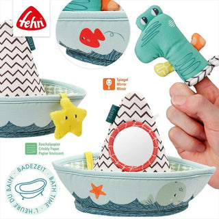 BATH BOAT WITH FINGER PUPPET