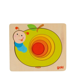 LAYERED PUZZLE - WORM IN AN APPLE