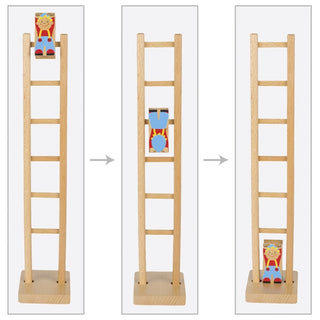 CLOWN CLIMBI ON A LADDER