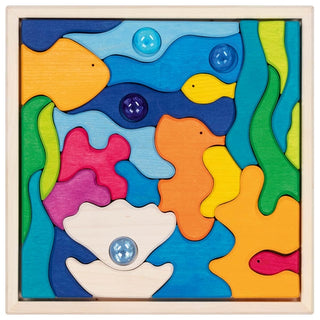 LANDSCAPE PUZZLE W/ GLASS STONES