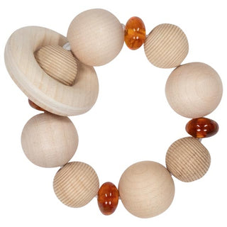ROUND BEADS W/ AMBER TOUCH RING ELASTIC