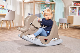 BIG Rocking Elephant Rocker Grey