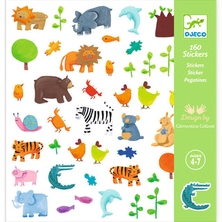 ANIMALS SET OF 160 STICKERS