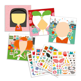 ALL DIFFERENT FACE CREATE WITH STICKERS