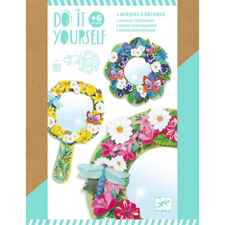 DIY CRAFTS - PRETTY FLOWER HAND MIRRORS