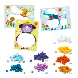 POMPOM DOGS COLLAGE CRAFT KIT