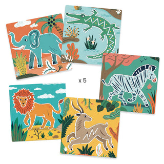 WILD ANIMALS DRAWING STENCILS SET