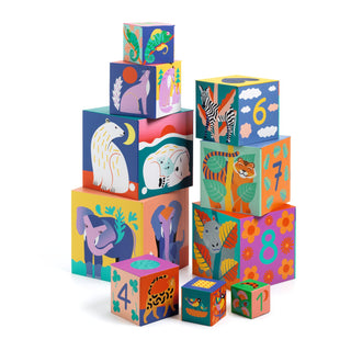 WILD ANIMALS 10 STACKING CUBES