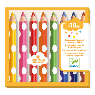 8 COLOURING PENCILS FOR LITTLE ONES