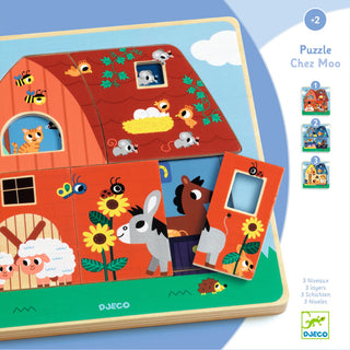 CHEZ MOO WOODEN LAYER PUZZLE