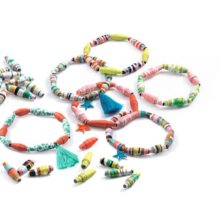 DIY CRAFTS - COLOURFUL PAPER BEAD BRACELETS