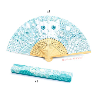 DIY KONEKO FOLDING FAN TO COLOUR