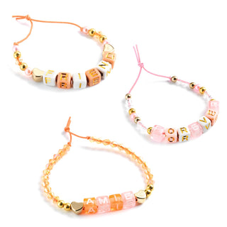 GOLD ALPHABET BEADS BRACELET KIT