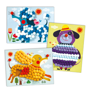 POMPOM DOGS COLLAGE CRAFT KIT