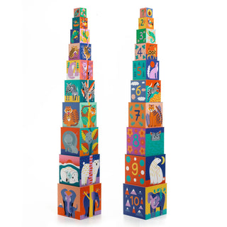 WILD ANIMALS 10 STACKING CUBES