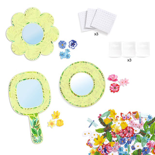 DIY PRETTY FLOWERS MIRRORS TO DECORATE
