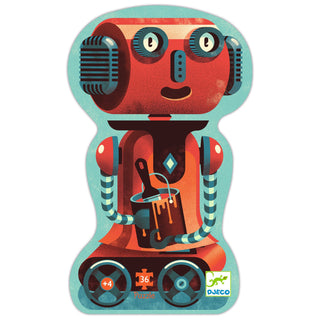 BOB THE ROBOT 36 PC SILHOUETTE PUZZLE