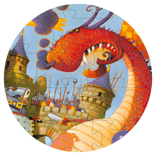 VAILLANT AND THE DRAGON -54 PCS SILHOUETTE PUZZLE