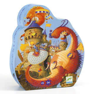 VAILLANT AND THE DRAGON -54 PCS SILHOUETTE PUZZLE