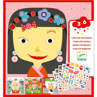 ALL DIFFERENT FACE CREATE WITH STICKERS
