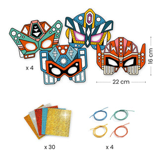 DIY MOSAIC SUPER ROBOT MASKS