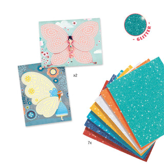 BUTTERFLIES GLITTER MOSAIC BY NUMBERS KIT