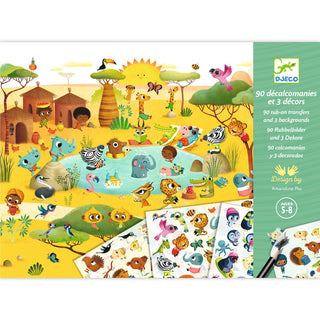 SAVANNAH RUB ON TRANSFER DECALS SET