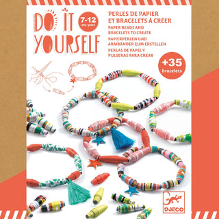 DIY CRAFTS - COLOURFUL PAPER BEAD BRACELETS