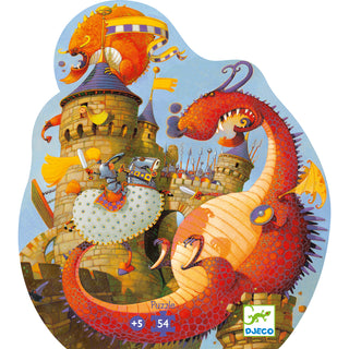 VAILLANT AND THE DRAGON -54 PCS SILHOUETTE PUZZLE