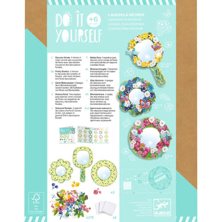 DIY CRAFTS - PRETTY FLOWER HAND MIRRORS