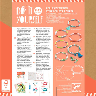 DIY CRAFTS - COLOURFUL PAPER BEAD BRACELETS