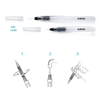 2 BRUSHES WITH WATER TANK