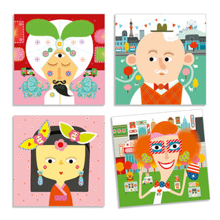 ALL DIFFERENT FACE CREATE WITH STICKERS