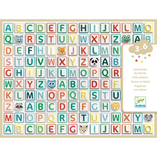 SGIFT PUFFY STICKERS - ALPHABET