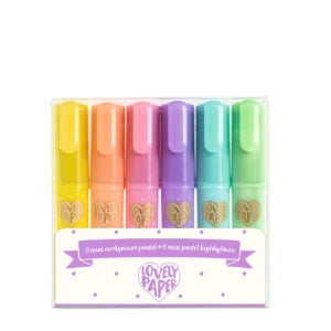 6 MINI PASTEL HIGHLIGHTERS