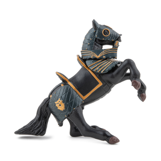 KNIGHT IN BLACK ARMOUR HORSE