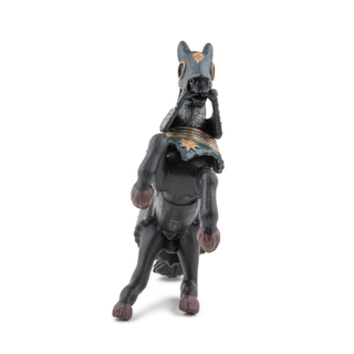 KNIGHT IN BLACK ARMOUR HORSE