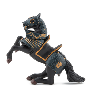 KNIGHT IN BLACK ARMOUR HORSE