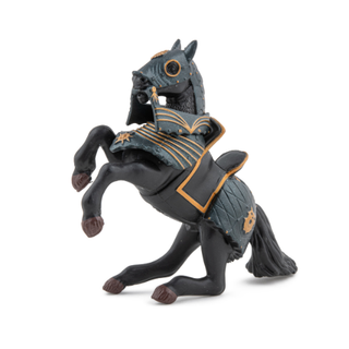 KNIGHT IN BLACK ARMOUR HORSE