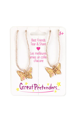BFF BUTTERFLY SHARE & TEAR NECKLACE