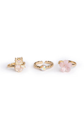 BOUTIQUE FOXY FLORAL RING SET