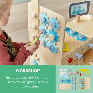 CREATIVE PLAY - 3-IN-1 (KITCHEN, TOY SHOP & WORKSHOP)