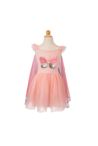 SEQUINS SECRET BUTTERFLY TWIRL DRESS WITH WINGS