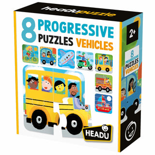 8 PROGRESSIVE PUZZLE VEHICLES