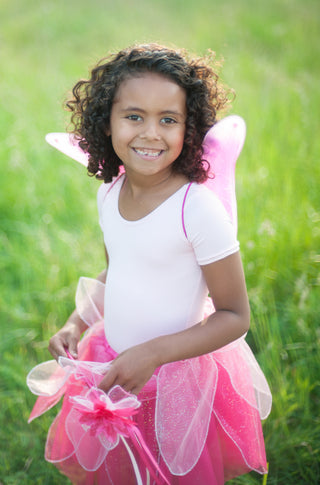 FANCY FLUTTER SKIRT WITH WINGS & WAND