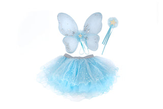 IRIDESCENT CELESTIAL FAIRY WINGS, TUTU, & WAND SET