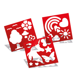 SIDEWALK CHALK SET WITH STENCILS