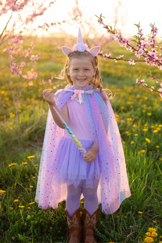RAINBOW UNICORN CAPE AND HEADBAND
