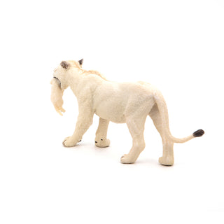 WHITE LIONESS WITH CUB